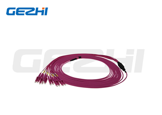 Отрезок провода гибкого провода серии MPO LC кабеля заплаты ядра OM4 MPO 8 мультимодный