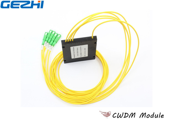 Желтые ABS 1x4 CWDM Mux Demux печатают 1270 - длина волны 1610nm для линии контроля