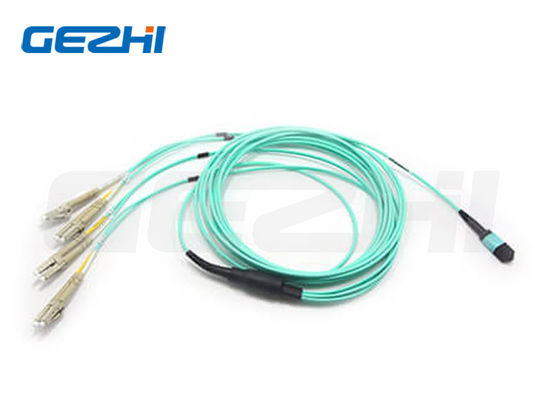 Купить Кабельный жгут 8F MPO-LC с соблюдением Telcordia GR-1435-CORE для оптики 40G QSFP+ PLR4 на 10G SFP+ LR Производство в сети