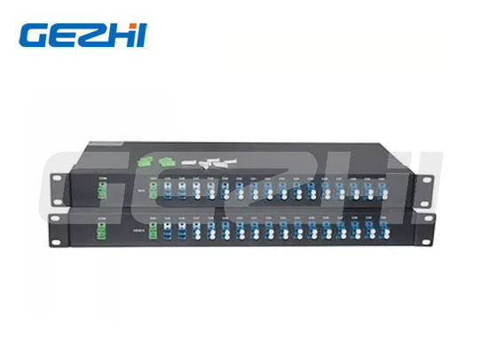 16 каналов Dual Fiber DWDM Mux Demux Модуль с 1U Rack Mount LC UPC соединителем