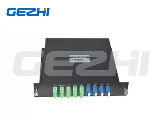 Высокоизоляционный оптический DWDM Mux Demux 2X4CH двойной волокна с широкой рабочей температурой -40 ~ 85 ° C Тип LGX