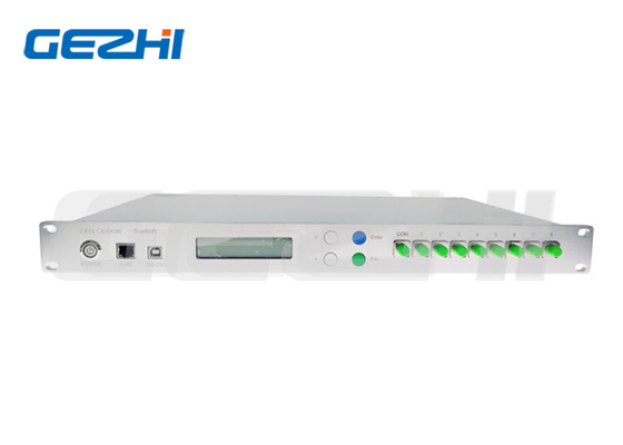 Интерфейс RS232 и Ethernet для монтажа в стойку 1×N(N≤8) оптический переключатель