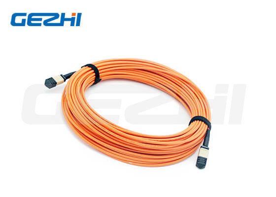 24F MPO (женщина) - MPO (женщина) 3,0 мм LSZH Fiber Optic Patch Cord / Trunk Cable