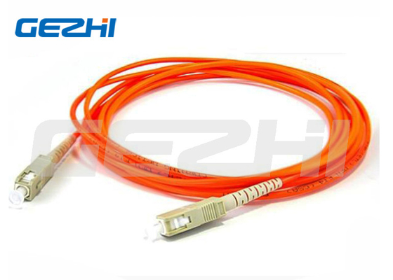 SC Style SX/DX MM Orange Fiber Optic Cable Patch Cord с повторяемостью ±0,1 дБ