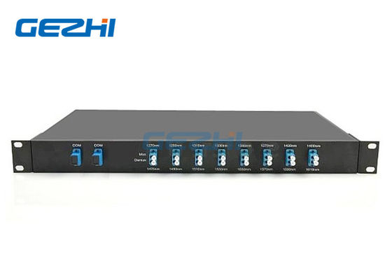 Раствор CWDM с двойным волокном WDM 1x8 канала с длиной волны 1470 ~ 1610 нм в 19 